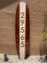 Load image into Gallery viewer, Surfboard House number sign
