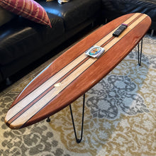 Load image into Gallery viewer, The Swell Surfboard Coffee Table - Tiki Soul Decorative Surfboard Decor
